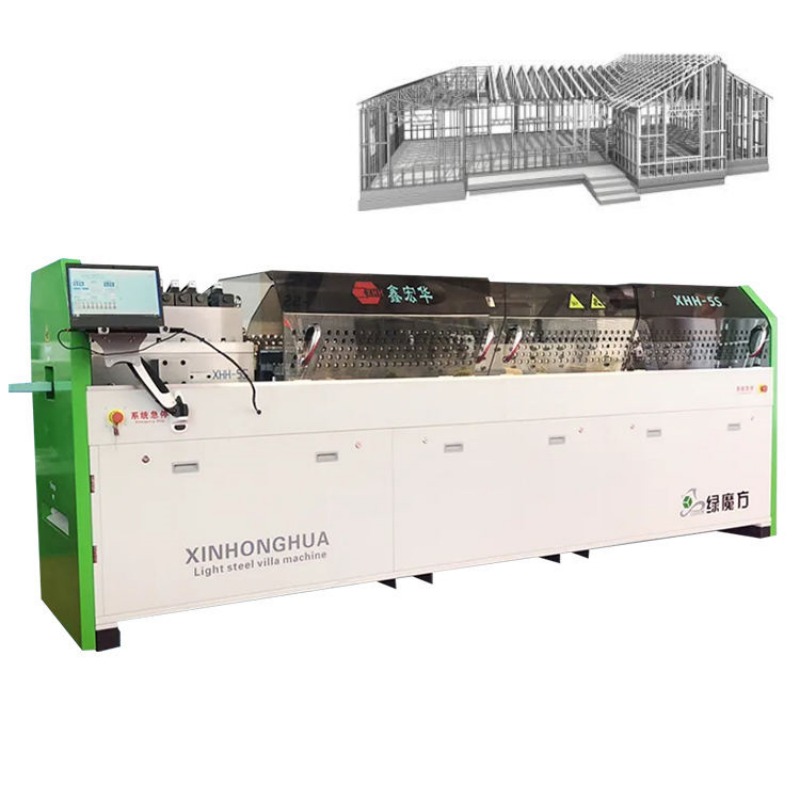 Máquina formadora de quillas para prefabricados de estructuras de acero cuadradas galvanizadas de calibre ligero