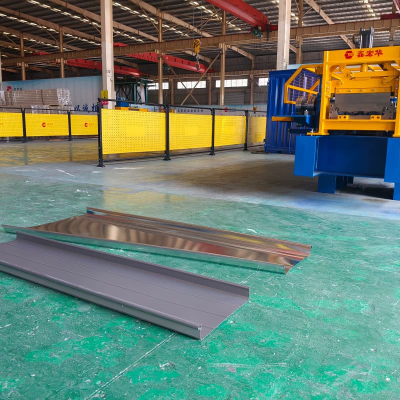 Standing Seam Flat Metal Roof Purlin Roll Forming Production Line Machine