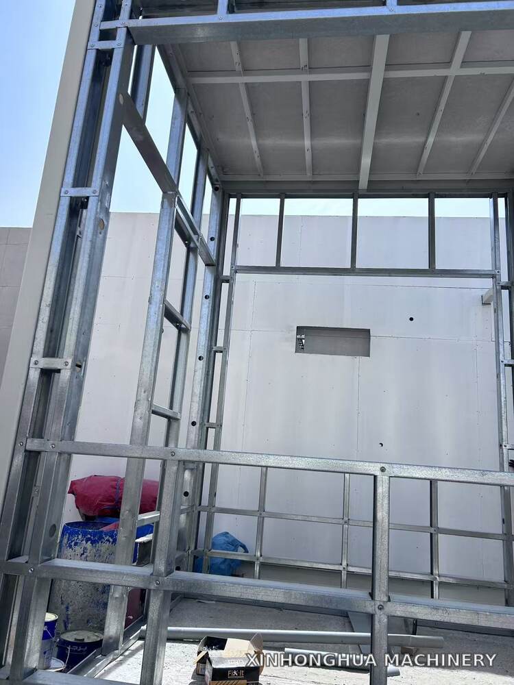 Interior light gauge steel wall frame installation at a customer project in the UAE
